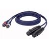 CAVO RCA DAP AUDIO FL25150 2X RCA Male L/R > 2 XLR/F 3 p. LUNGHEZZA 1,5 MT